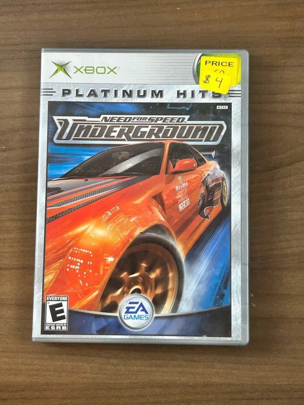Need for Speed Underground Platinum Hits Microsoft Xbox NTSC Disc Case No Manual